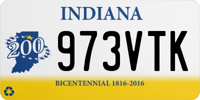IN license plate 973VTK