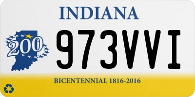 IN license plate 973VVI