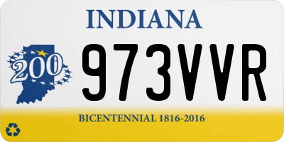 IN license plate 973VVR