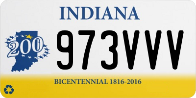 IN license plate 973VVV