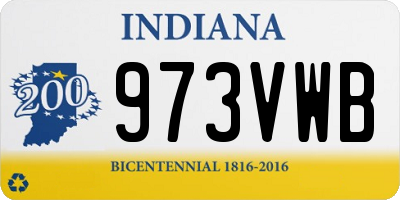 IN license plate 973VWB