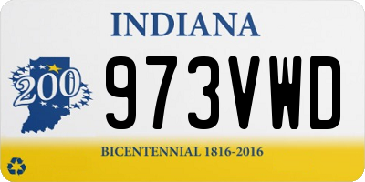 IN license plate 973VWD