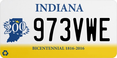 IN license plate 973VWE