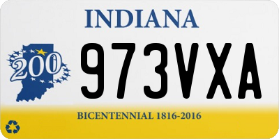IN license plate 973VXA