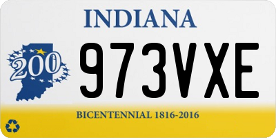 IN license plate 973VXE