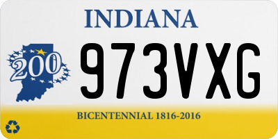 IN license plate 973VXG