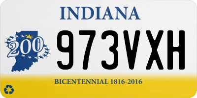 IN license plate 973VXH