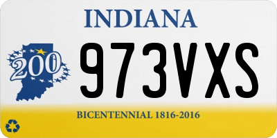 IN license plate 973VXS