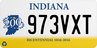 IN license plate 973VXT