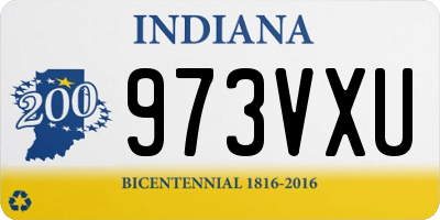 IN license plate 973VXU