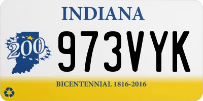 IN license plate 973VYK