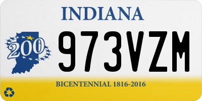 IN license plate 973VZM