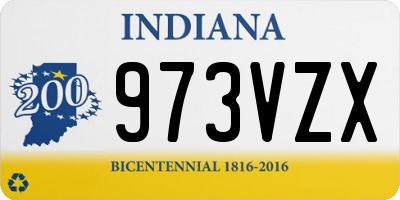 IN license plate 973VZX