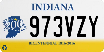 IN license plate 973VZY