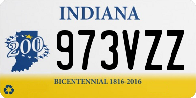 IN license plate 973VZZ