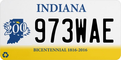 IN license plate 973WAE