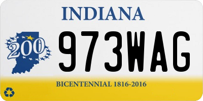 IN license plate 973WAG
