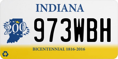 IN license plate 973WBH