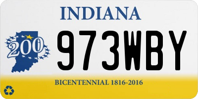 IN license plate 973WBY