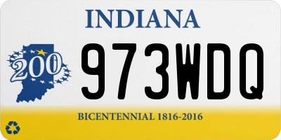 IN license plate 973WDQ
