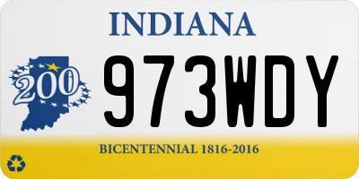 IN license plate 973WDY