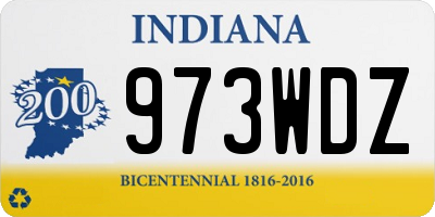 IN license plate 973WDZ