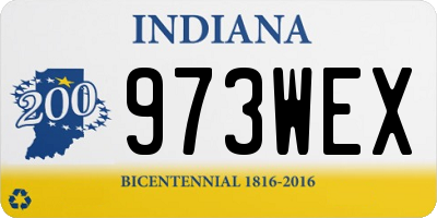 IN license plate 973WEX