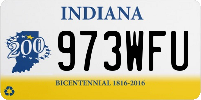IN license plate 973WFU