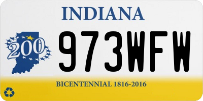 IN license plate 973WFW