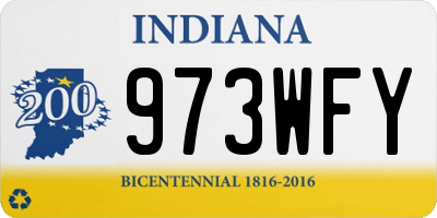 IN license plate 973WFY