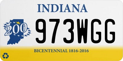 IN license plate 973WGG