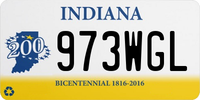 IN license plate 973WGL