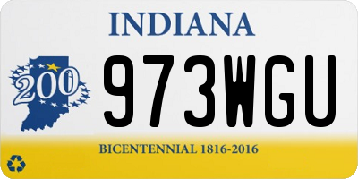 IN license plate 973WGU