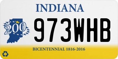 IN license plate 973WHB