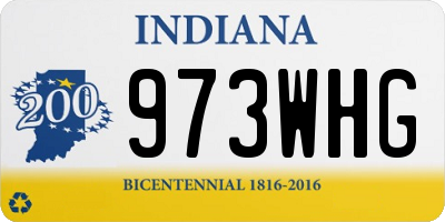 IN license plate 973WHG