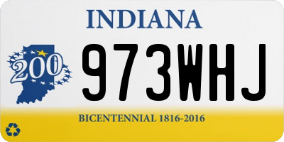 IN license plate 973WHJ