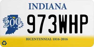 IN license plate 973WHP