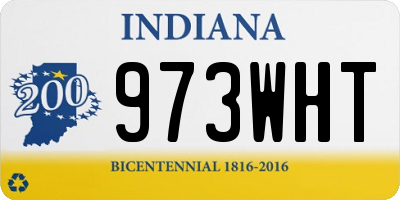 IN license plate 973WHT
