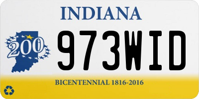 IN license plate 973WID