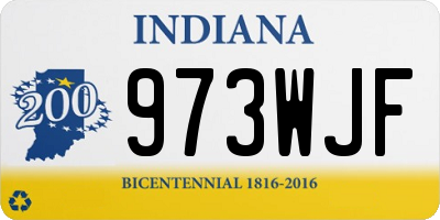 IN license plate 973WJF