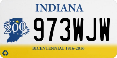 IN license plate 973WJW