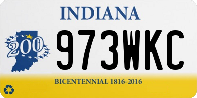 IN license plate 973WKC