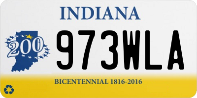 IN license plate 973WLA