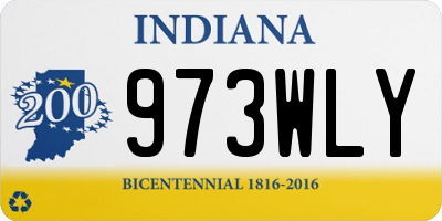 IN license plate 973WLY