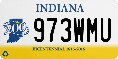 IN license plate 973WMU