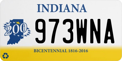 IN license plate 973WNA