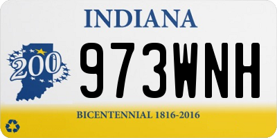 IN license plate 973WNH