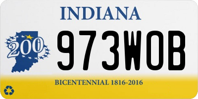 IN license plate 973WOB