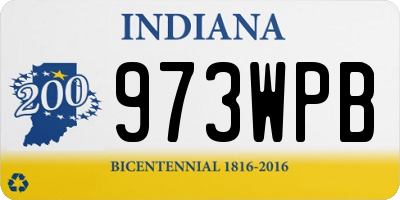 IN license plate 973WPB