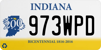 IN license plate 973WPD